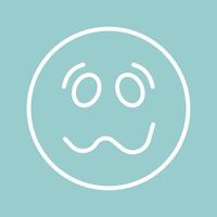Woozy Face Icon Design vector