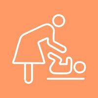 Changing Table Icon Design vector