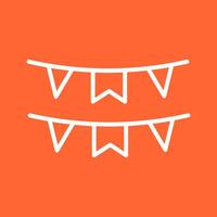 Bunting Flags Icon Design vector
