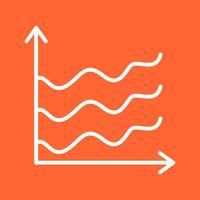 Spline Chart Icon Design vector