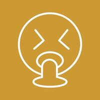 Face Vomiting Icon Design vector