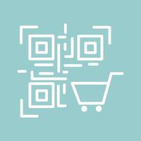 QR Code Shopping Icon Design vector