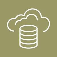 Cloud Database Icon Design vector