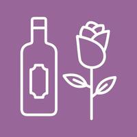 Wine and Roses Icon Design vector