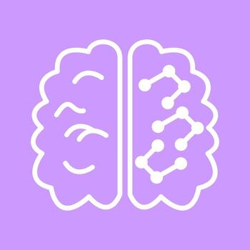 máquina aprendizaje icono diseño vector