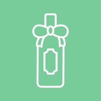 Wine Bottle with Bow Icon Design vector