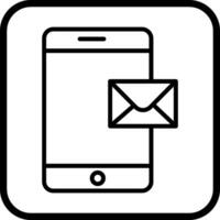 Mobile E-mail Icon Design vector