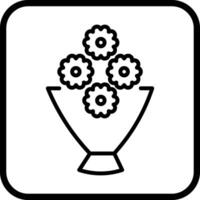 Flower Bouquet Icon Design vector