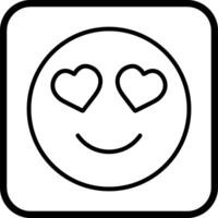 Smiling Face with Hearts Icon Design vector