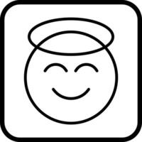 Smiling Face with Halo Icon Design vector