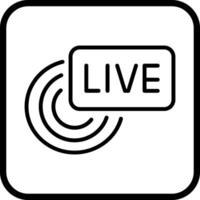 Live Broadcast Icon Design vector
