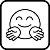 Hugging Face Icon Design vector