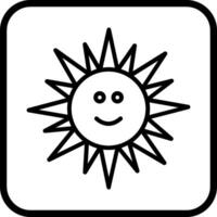Sun with Face Icon Design vector