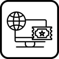 Ticket System Icon Design vector