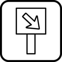 Diagonal Down Right Arrow Icon Design vector