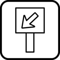 Diagonal Down Left Arrow Icon Design vector