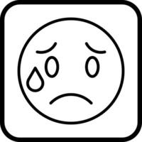 Crying Face Icon Design vector