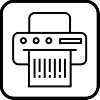 Barcode Printing Icon Design vector