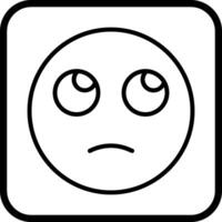 Face with Rolling Eyes Icon Design vector