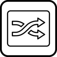 Shuffle Tracks Button Icon Design vector