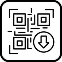 QR Code Download Icon Design vector