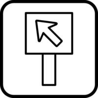 Diagonal Up Left Arrow Icon Design vector