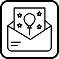 Party Invitation Icon Design vector