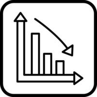 Chart Down Icon Design vector