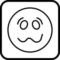 Woozy Face Icon Design vector