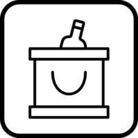 Wine Cooler Icon Design vector