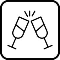 Champagne Toast Icon Design vector