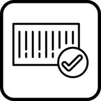 Barcode Check-in Icon Design vector