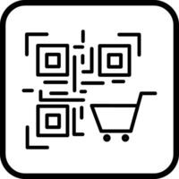 QR Code Shopping Icon Design vector