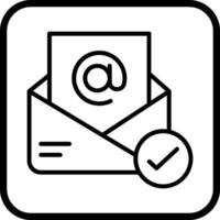 Registered Mail Icon Design vector