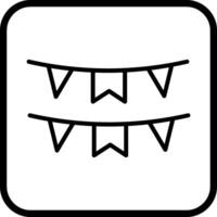 Bunting Flags Icon Design vector
