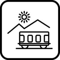 Mountain Railway Icon Design vector