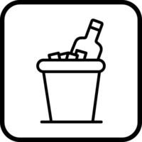 Wine Bottle in Ice Icon Design vector