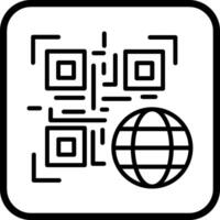 QR Code Website Icon Design vector