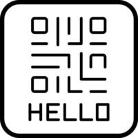 QR Code Text Icon Design vector