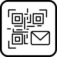 QR Code Email Icon Design vector