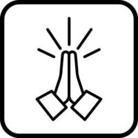 Folded Hands Icon Design vector