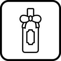 Wine Bottle with Bow Icon Design vector
