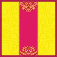 Beautiful Mandala Background Template for Weddings and Creative Projects vector