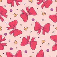 Bow Seamless Pattern Bow Coquette Background vector