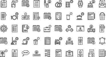 To do icons . High-Quality Icons Collection with Editable Stroke. Ideal for Professional and Creative Projects. vector