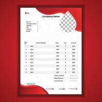 Flat design driving school invoice vector