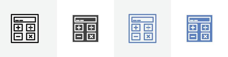 calculator icon set use for web ui or app vector