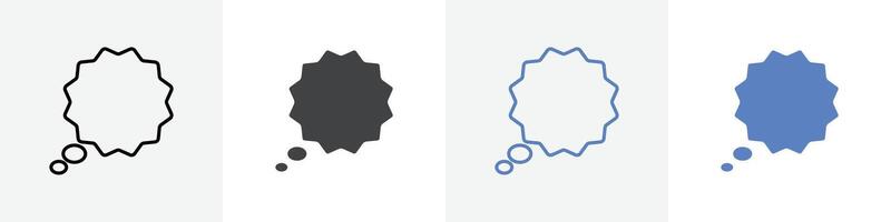 chat icon set use for web ui or app vector