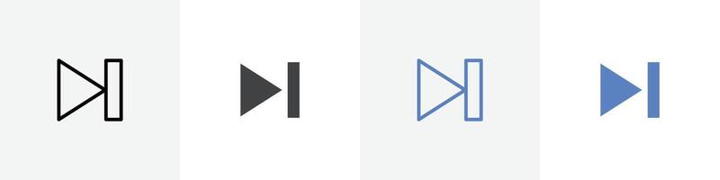 fast forward icon set use for web ui or app vector