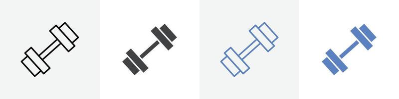 dumbbell icon set use for web ui or app vector